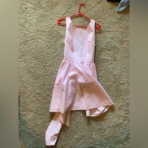 LAUREN JAMES Seersucker baby pink dress